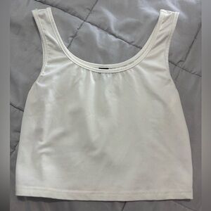 SHEIN White Crop Tank Top Sleeveless